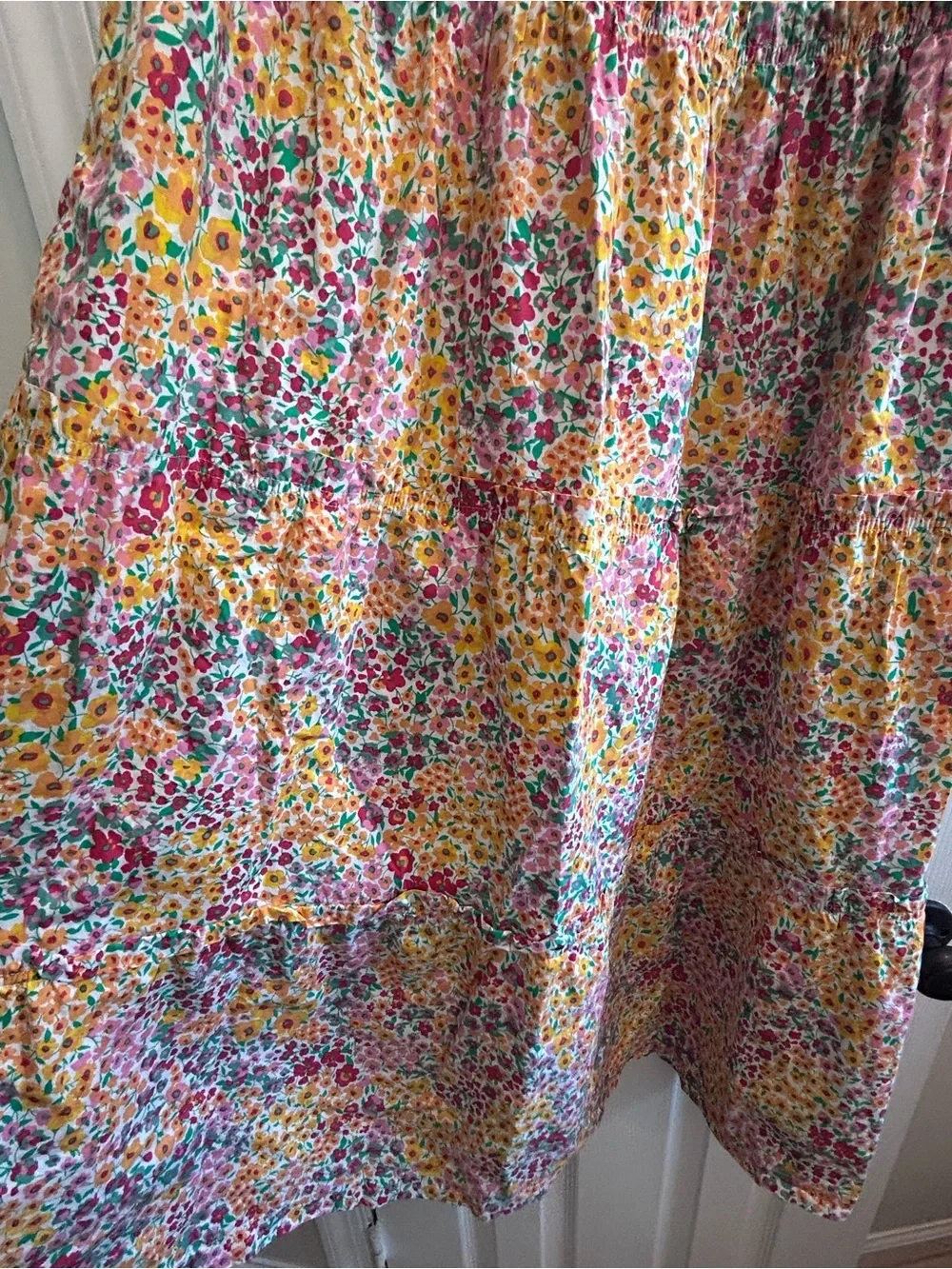 J. Crew Floral Sleeveless Tiered Maxi Dress Size 2